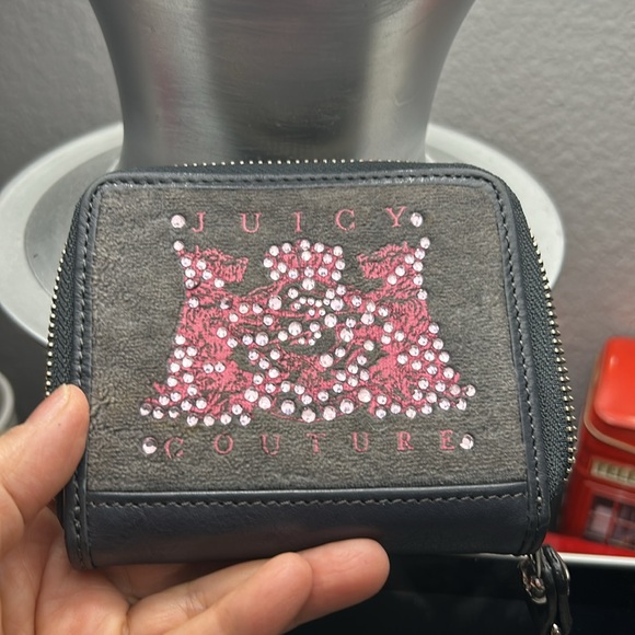 Vintage Juicy Couture Velour Small Brown Wallet - Picture 9 of 10